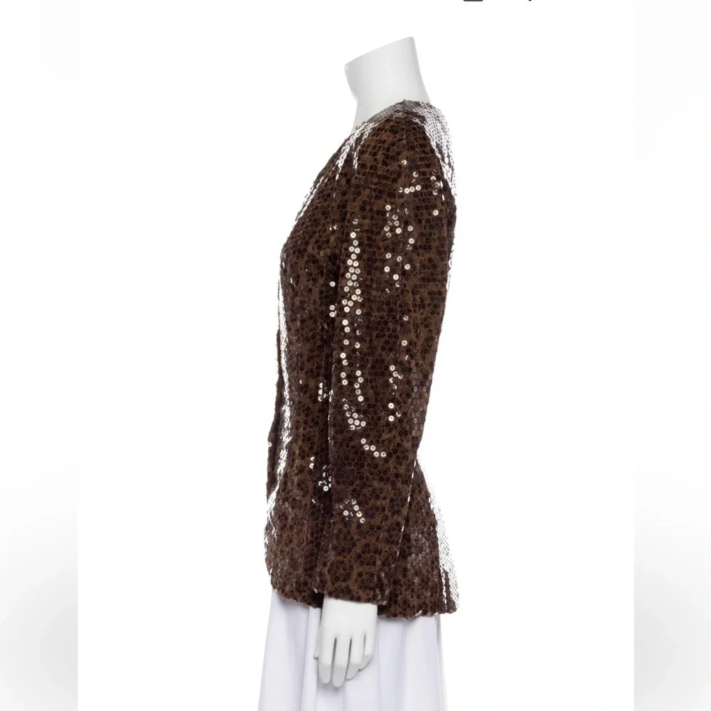 DIOR Sequin Animal Print Shimmer Vintage Blazer Jacket New 8
